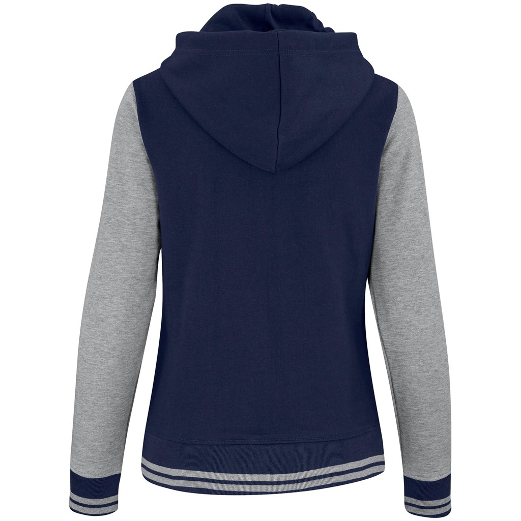 Ladies Princeton Hooded Sweater - Navy - Image 3