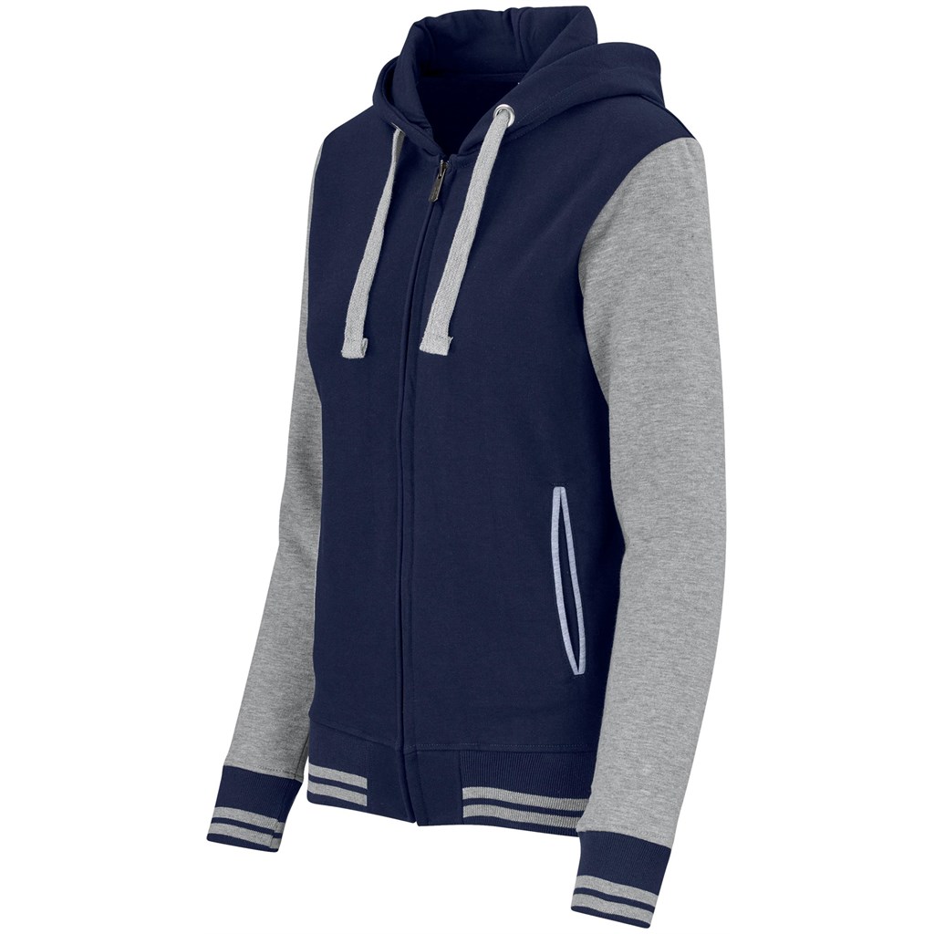 Ladies Princeton Hooded Sweater - Navy - Image 4