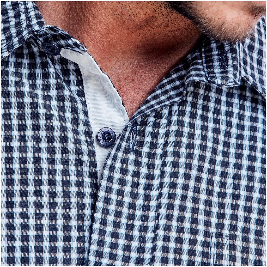 Mens Long Sleeve Kenton Shirt - Navy - Image 4