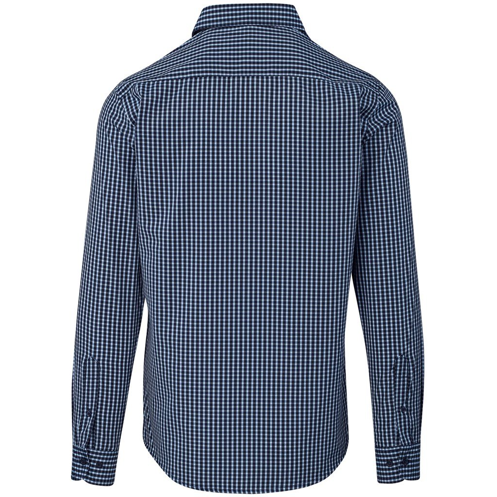 Mens Long Sleeve Kenton Shirt - Navy - Image 5