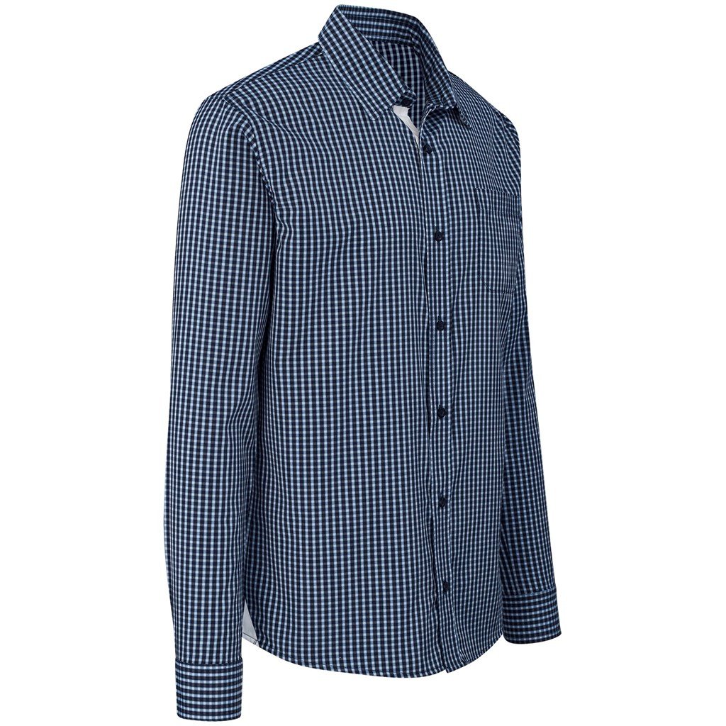 Mens Long Sleeve Kenton Shirt - Navy - Image 7