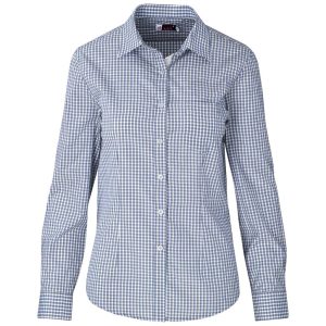 Ladies Long Sleeve Kenton Shirt - Light Blue