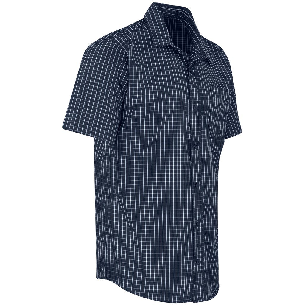 Mens Short Sleeve Aston Shirt - Navy - Image 3