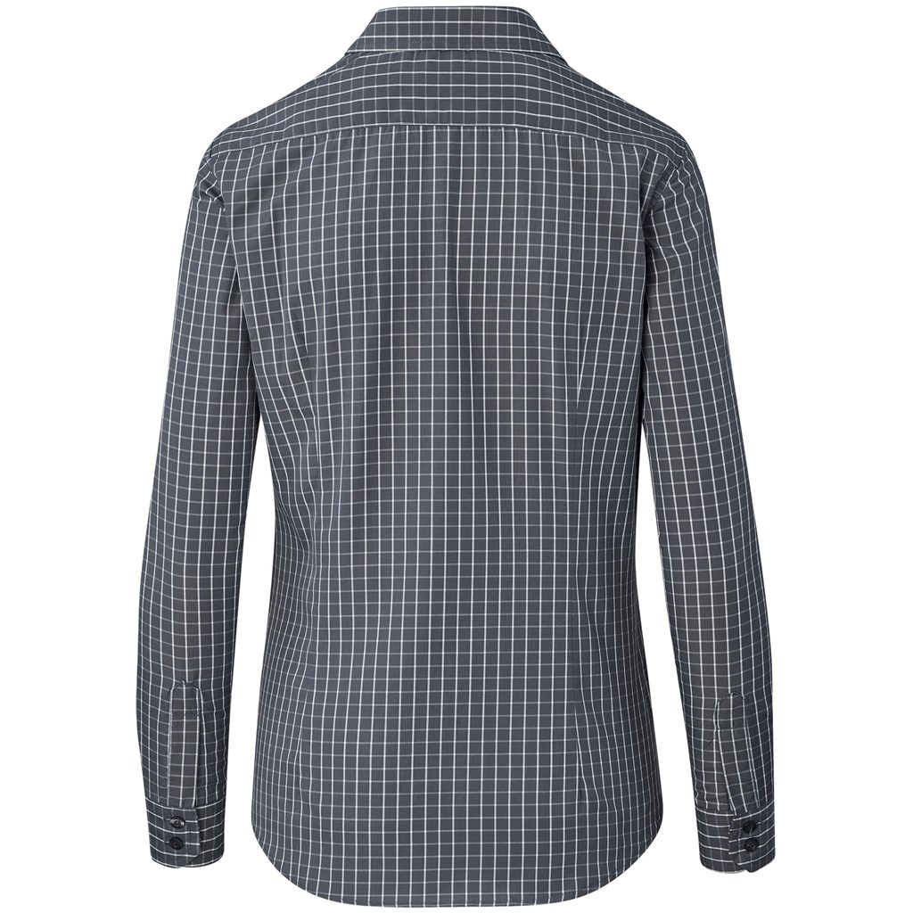 Ladies Long Sleeve Aston Shirt - Grey - Image 4
