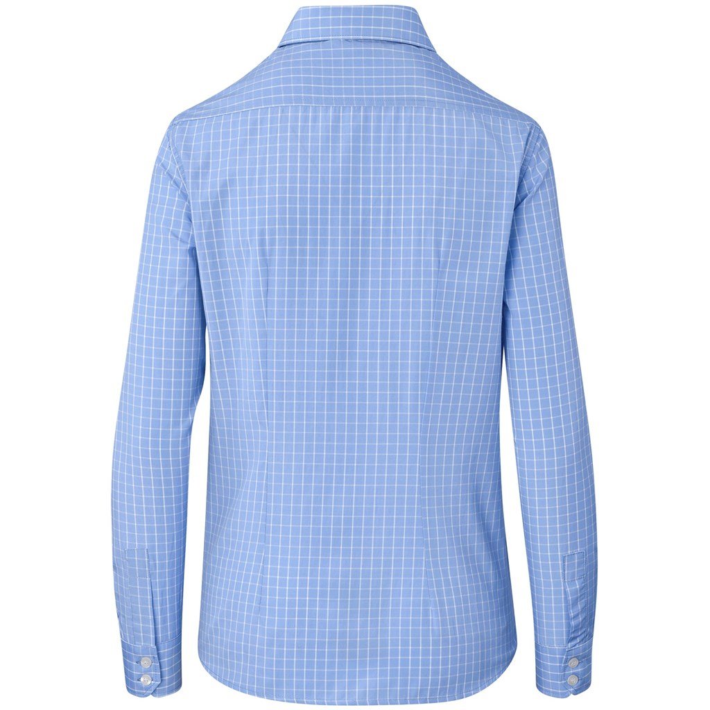 Ladies Long Sleeve Aston Shirt - Light Blue - Image 3