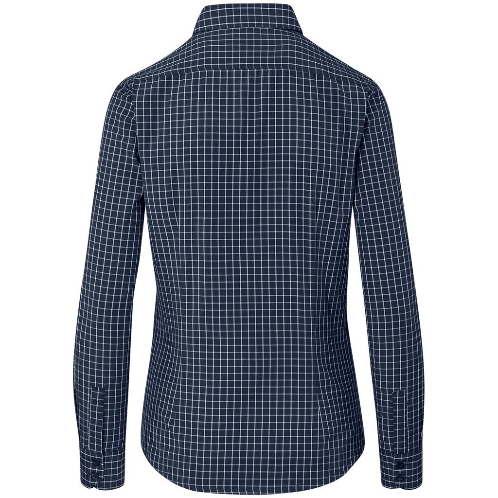 Ladies Long Sleeve Aston Shirt - Navy