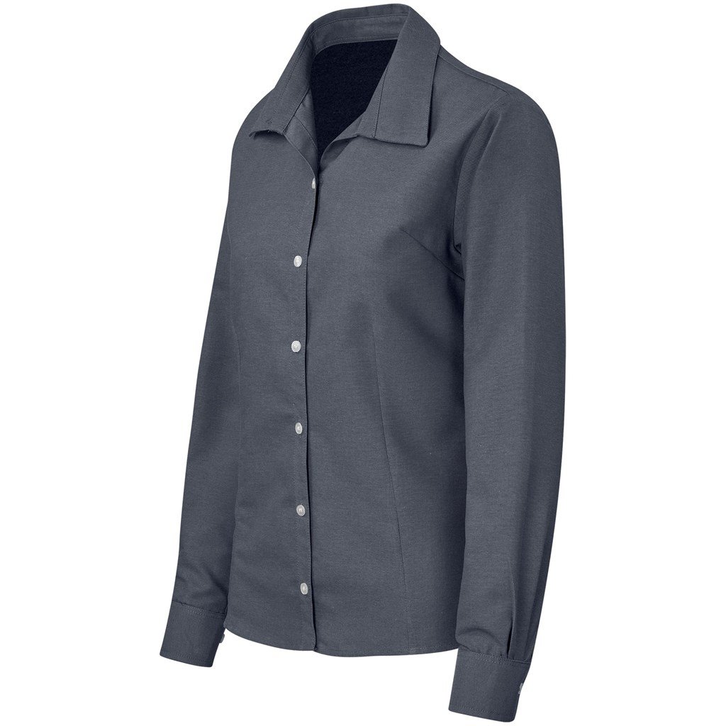 Ladies Long Sleeve Aspen Shirt - Grey - Image 3