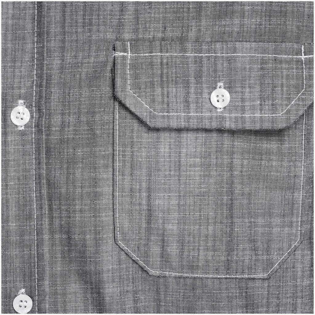 Mens Long Sleeve Windsor Shirt - Grey - Image 4