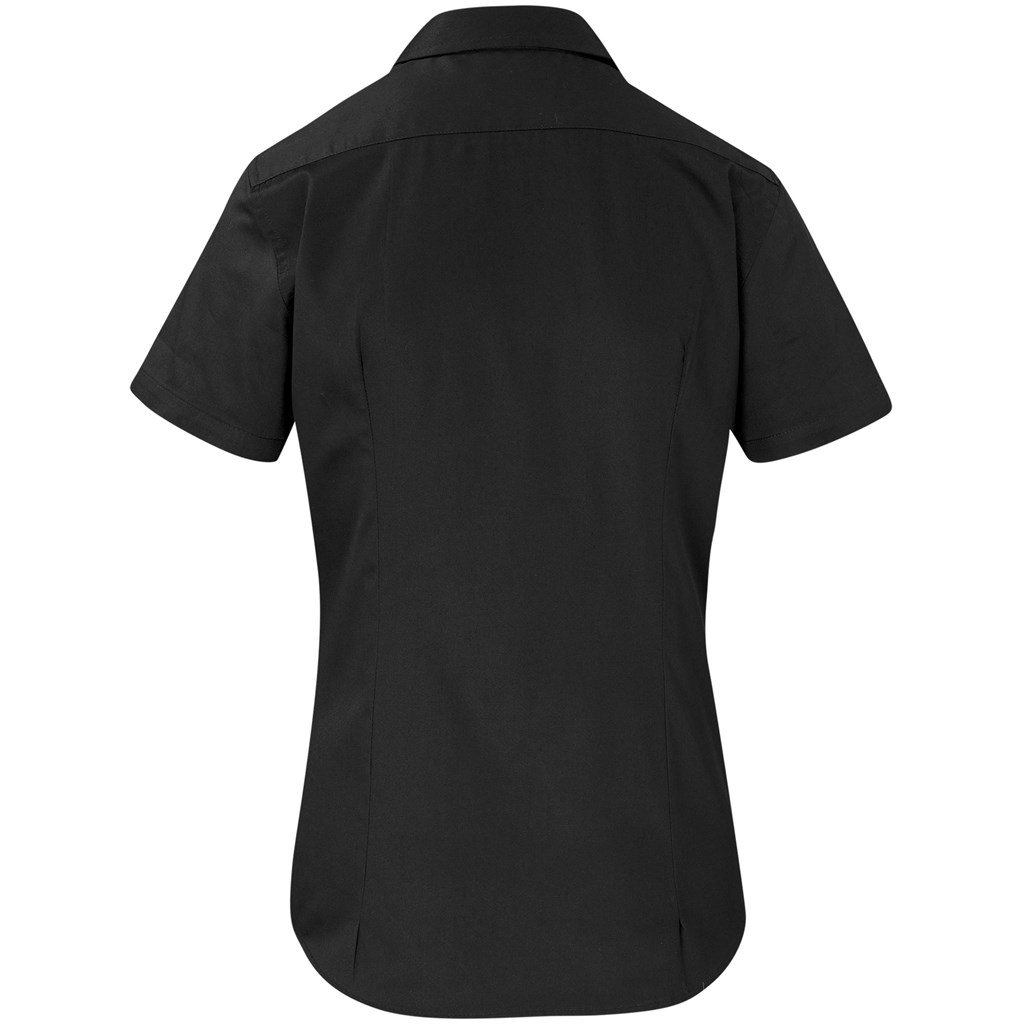 Ladies Short Sleeve Milano Shirt - Black