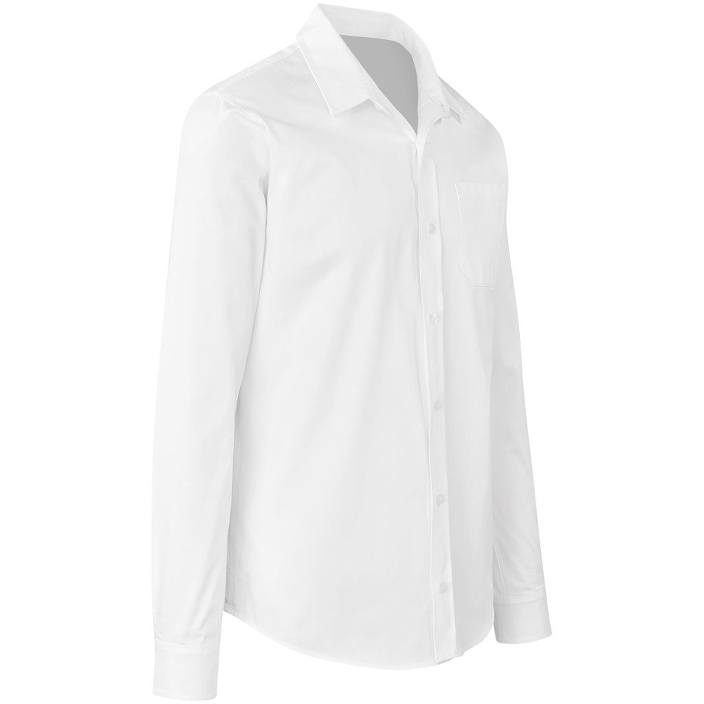 Mens Long Sleeve Milano Shirt - White