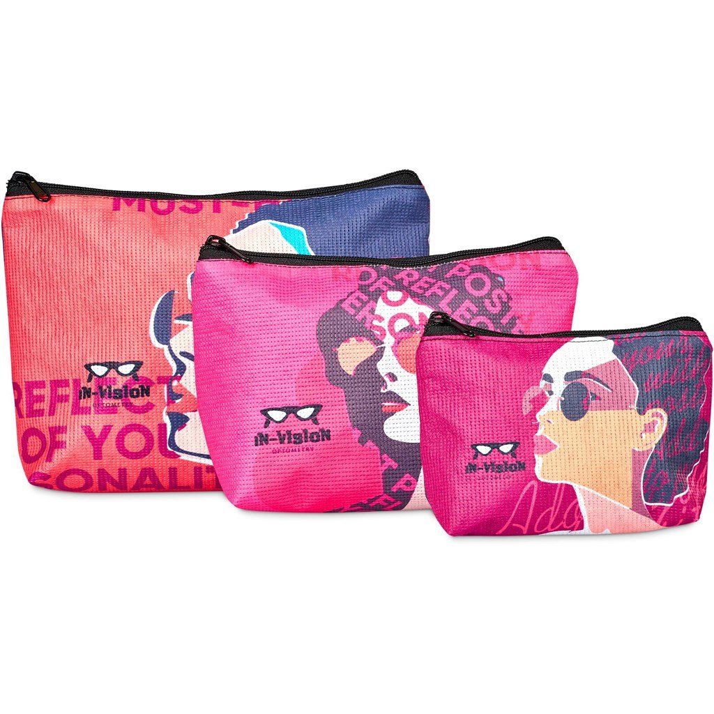 Hoppla Leanne Recycled PET Stitch-Bond Mini Toiletry Bag - Image 5