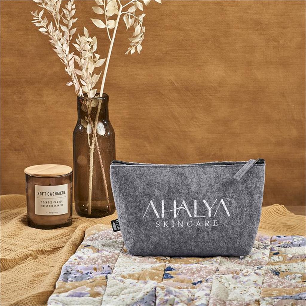 Okiyo Kesho Recycled PET Felt Accessory Bag - Image 6