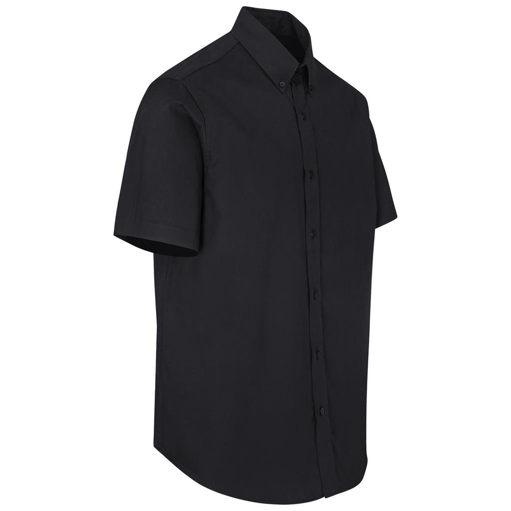 Mens Short Sleeve Brushed Cotton Twill Moderna Shirt - Image 6