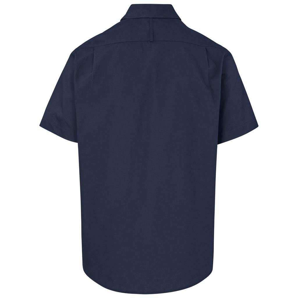 Mens Short Sleeve Brushed Cotton Twill Moderna Shirt - Image 10