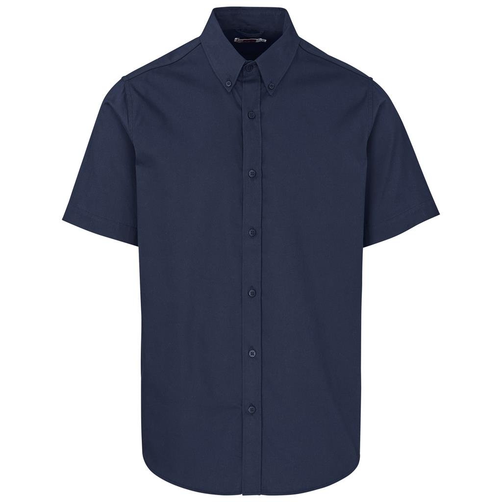 Mens Short Sleeve Brushed Cotton Twill Moderna Shirt - Image 8