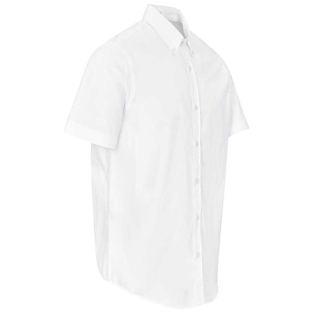 Mens Short Sleeve Brushed Cotton Twill Moderna Shirt - Image 13