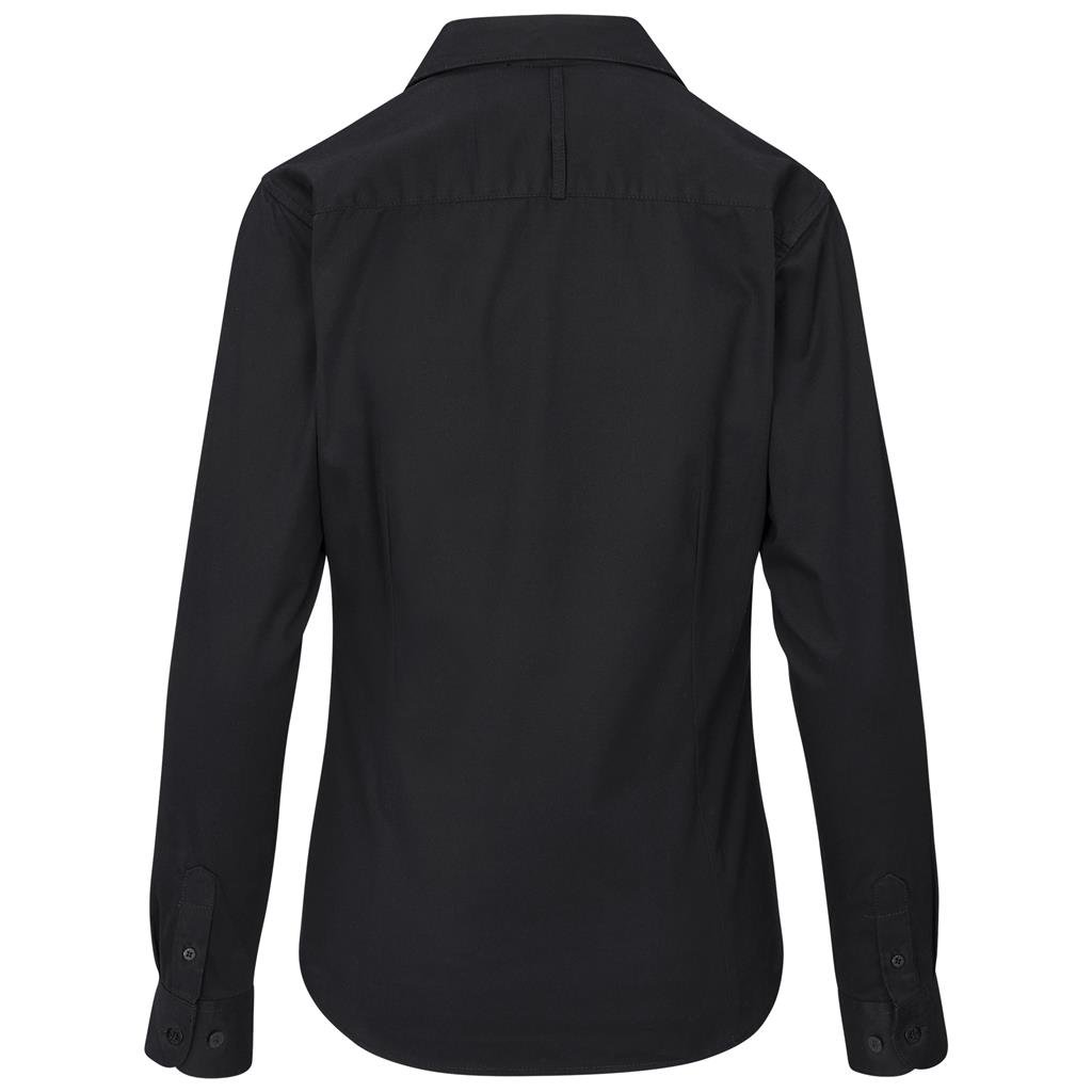 Ladies Long Sleeve Brushed Cotton Twill Moderna Shirt - Image 6