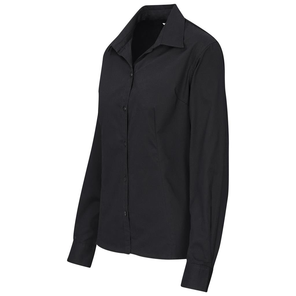 Ladies Long Sleeve Brushed Cotton Twill Moderna Shirt - Image 7