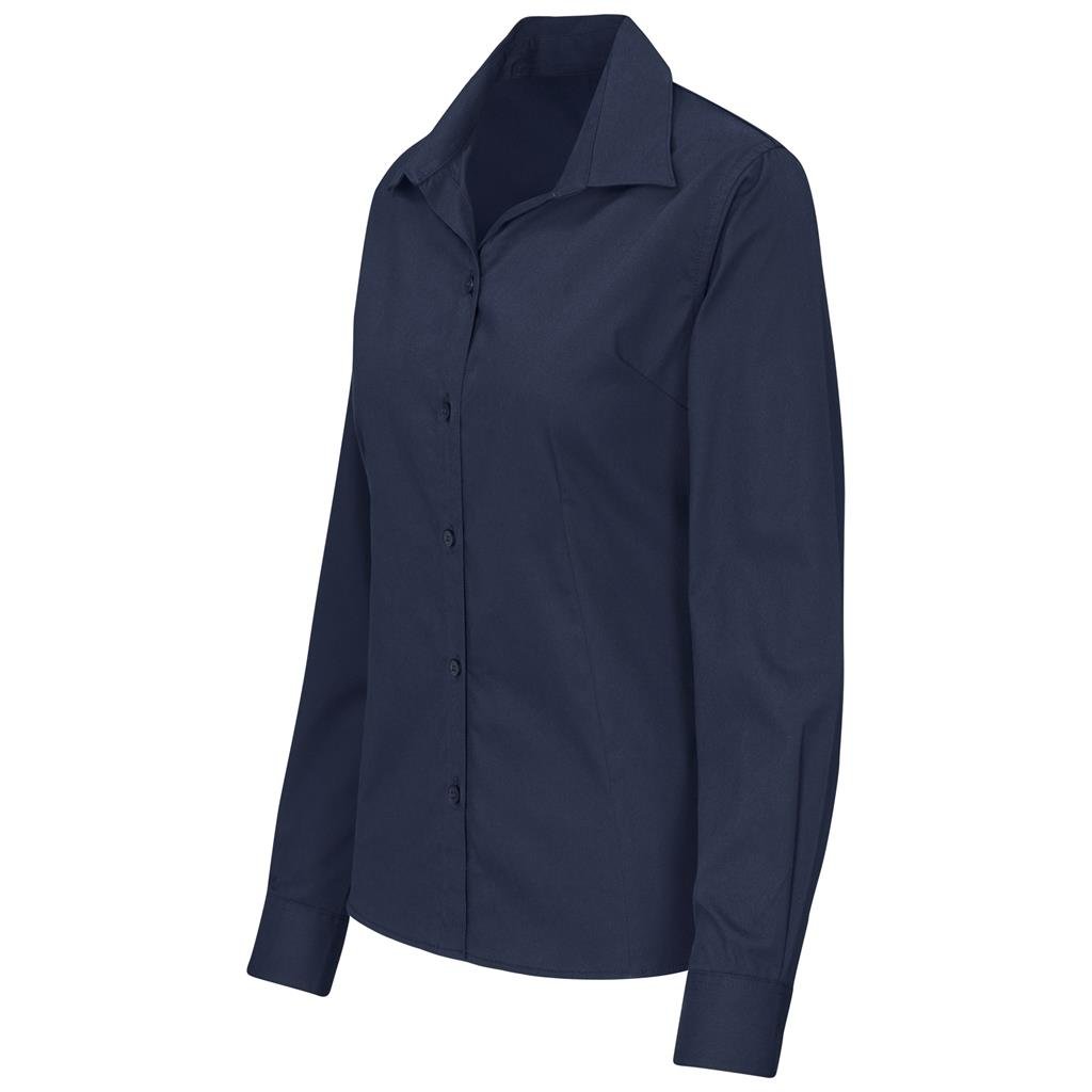 Ladies Long Sleeve Brushed Cotton Twill Moderna Shirt - Image 10