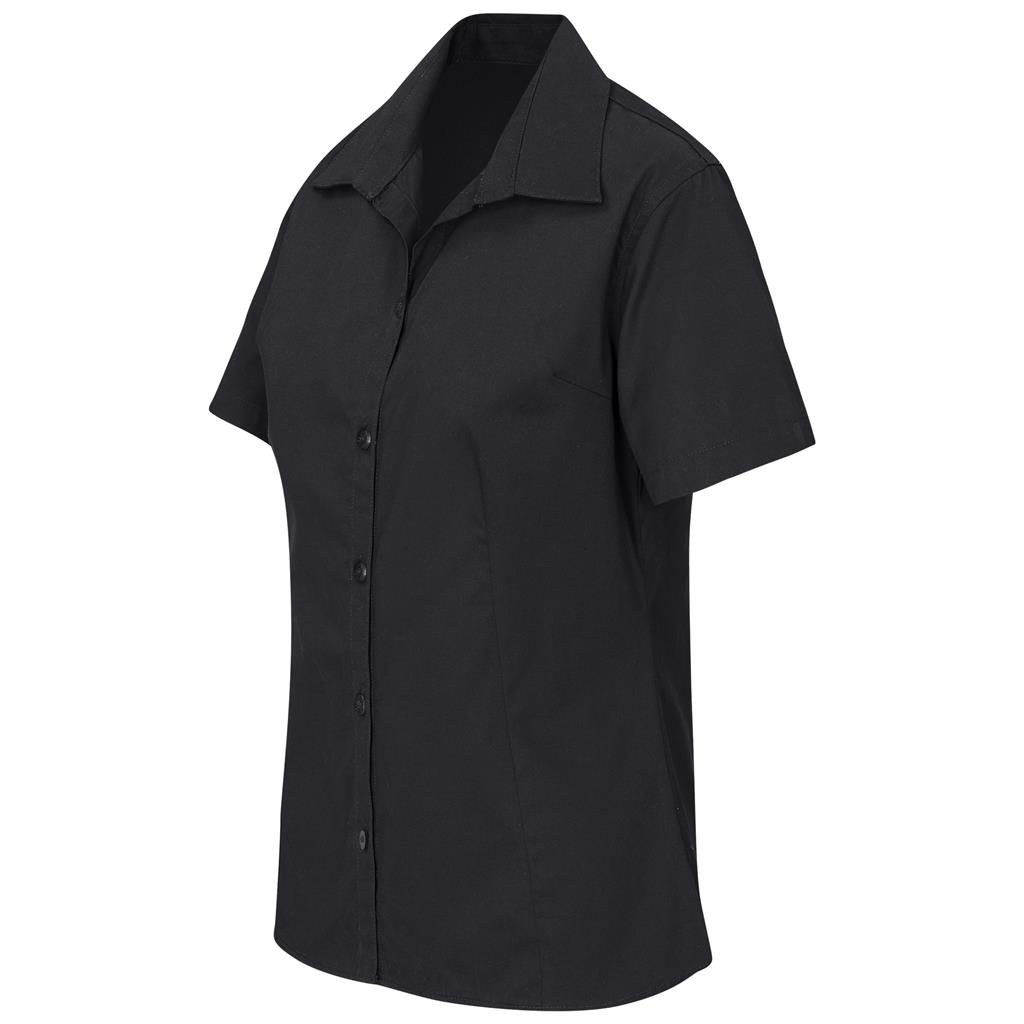 Ladies Short Sleeve Brushed Cotton Twill Moderna Shirt - Image 6
