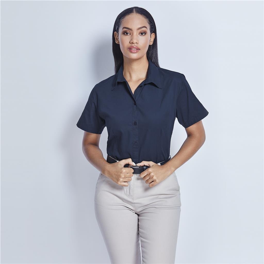 Ladies Short Sleeve Brushed Cotton Twill Moderna Shirt - Image 4
