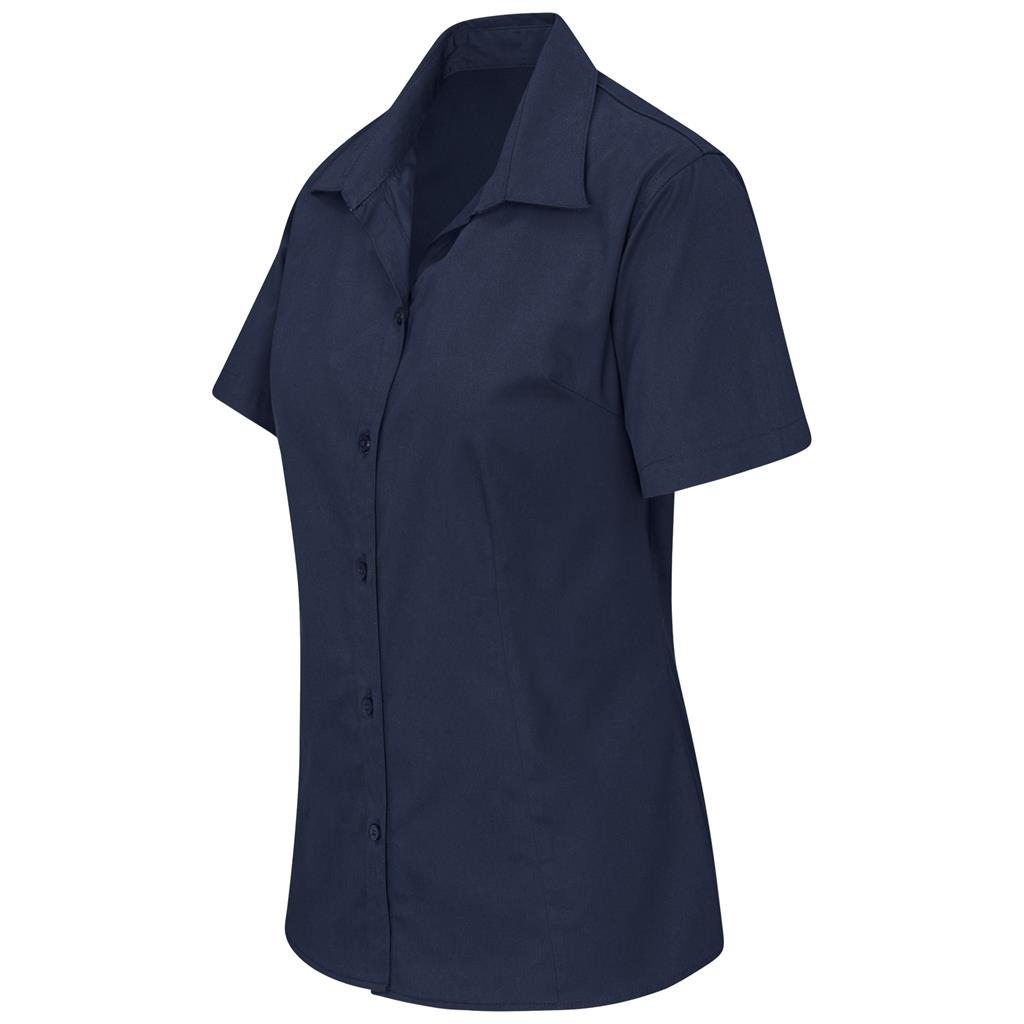 Ladies Short Sleeve Brushed Cotton Twill Moderna Shirt - Image 10
