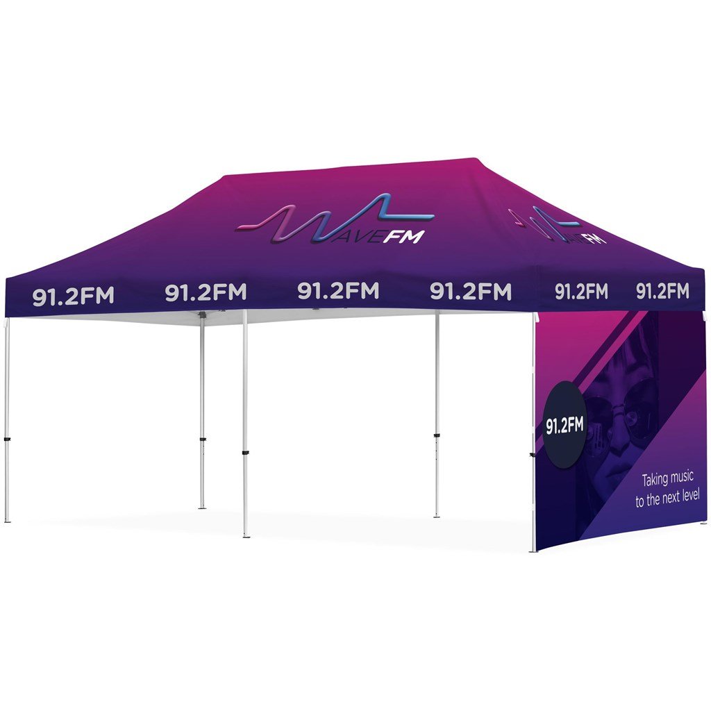 Ovation Sublimated Gazebo 6m X 3m - 1 Short Full-Wall Skin - Image 6