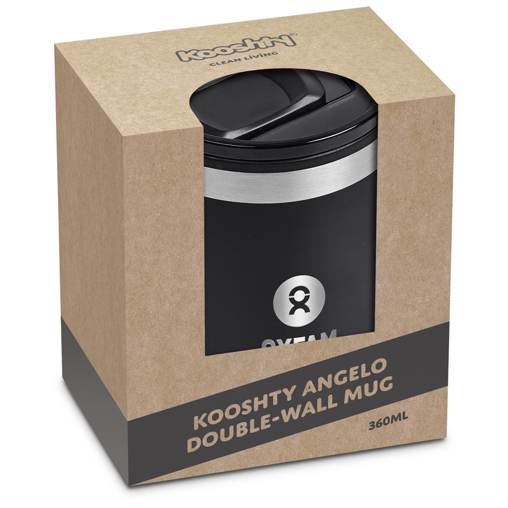 Kooshty Angelo Stainless Steel & Plastic Double-Wall Mug – 360ml - Image 6