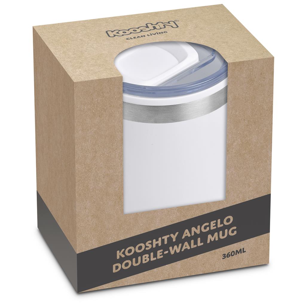 Kooshty Angelo Stainless Steel & Plastic Double-Wall Mug – 360ml - Image 22