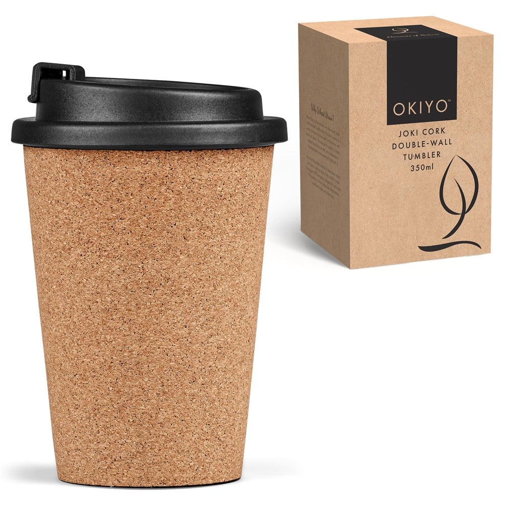 Okiyo Joki Cork & Wheat Straw Double-Wall Tumbler – 350ml - Image 5