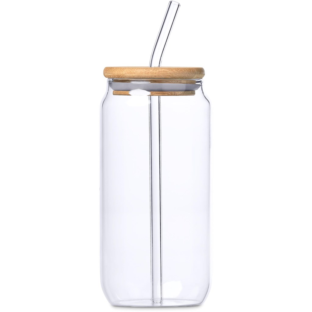 Okiyo Natsu Glass & Bamboo Tumbler & Straw - 500ml - Image 6
