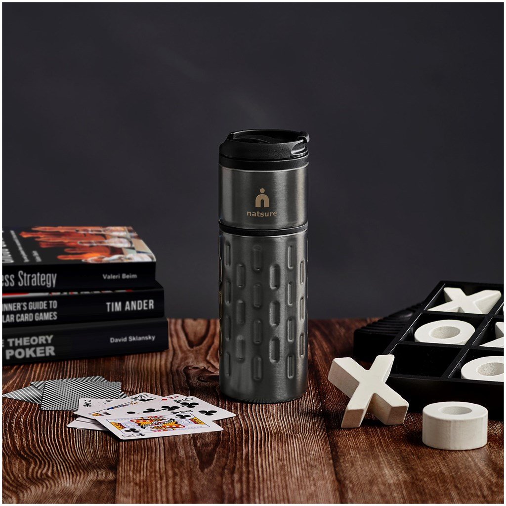 Serendipio Binary Stainless Steel & Plastic Double-Wall Tumbler - 450ml - Image 5