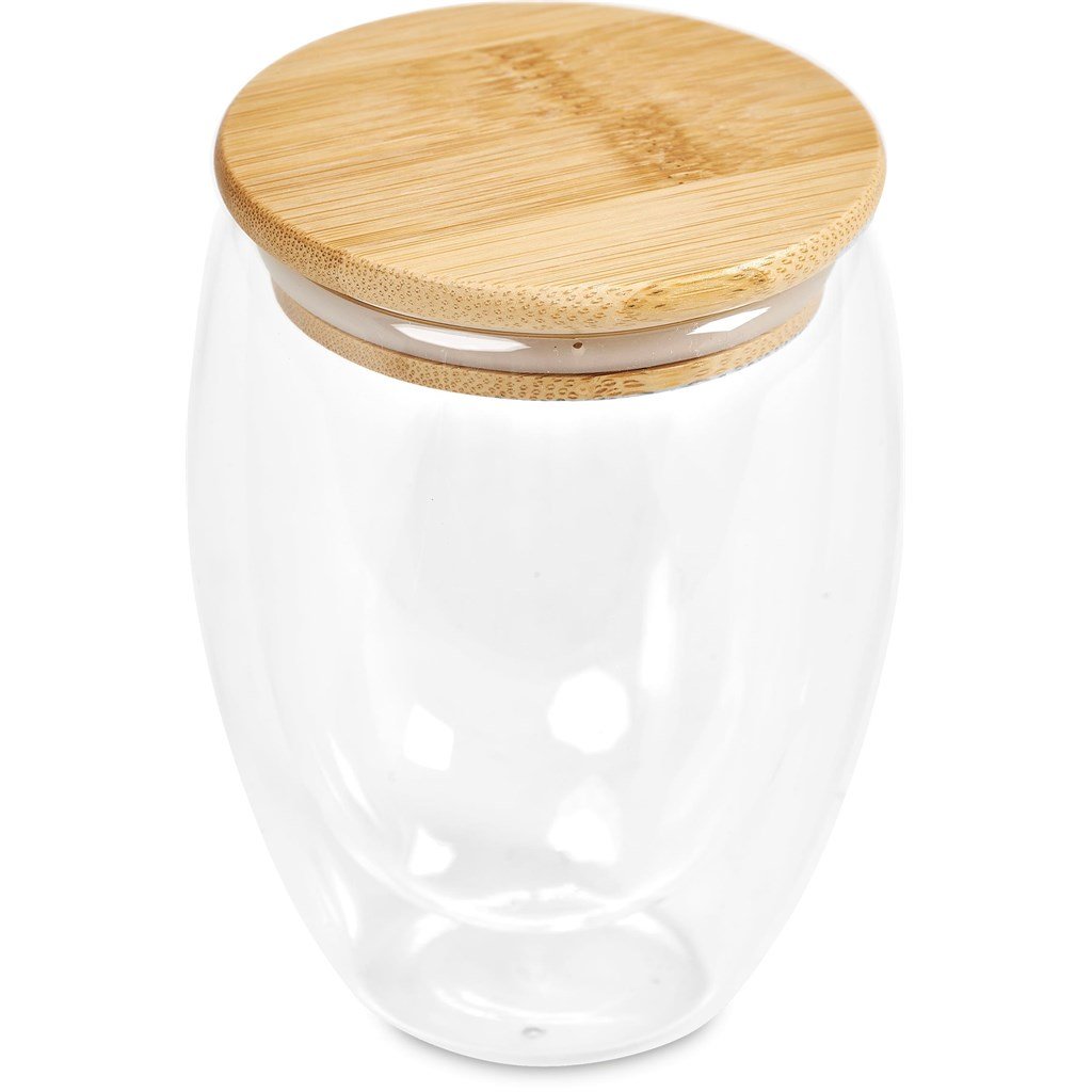 Okiyo Moco Glass & Bamboo Double-Wall Cup - 350ml - Image 18
