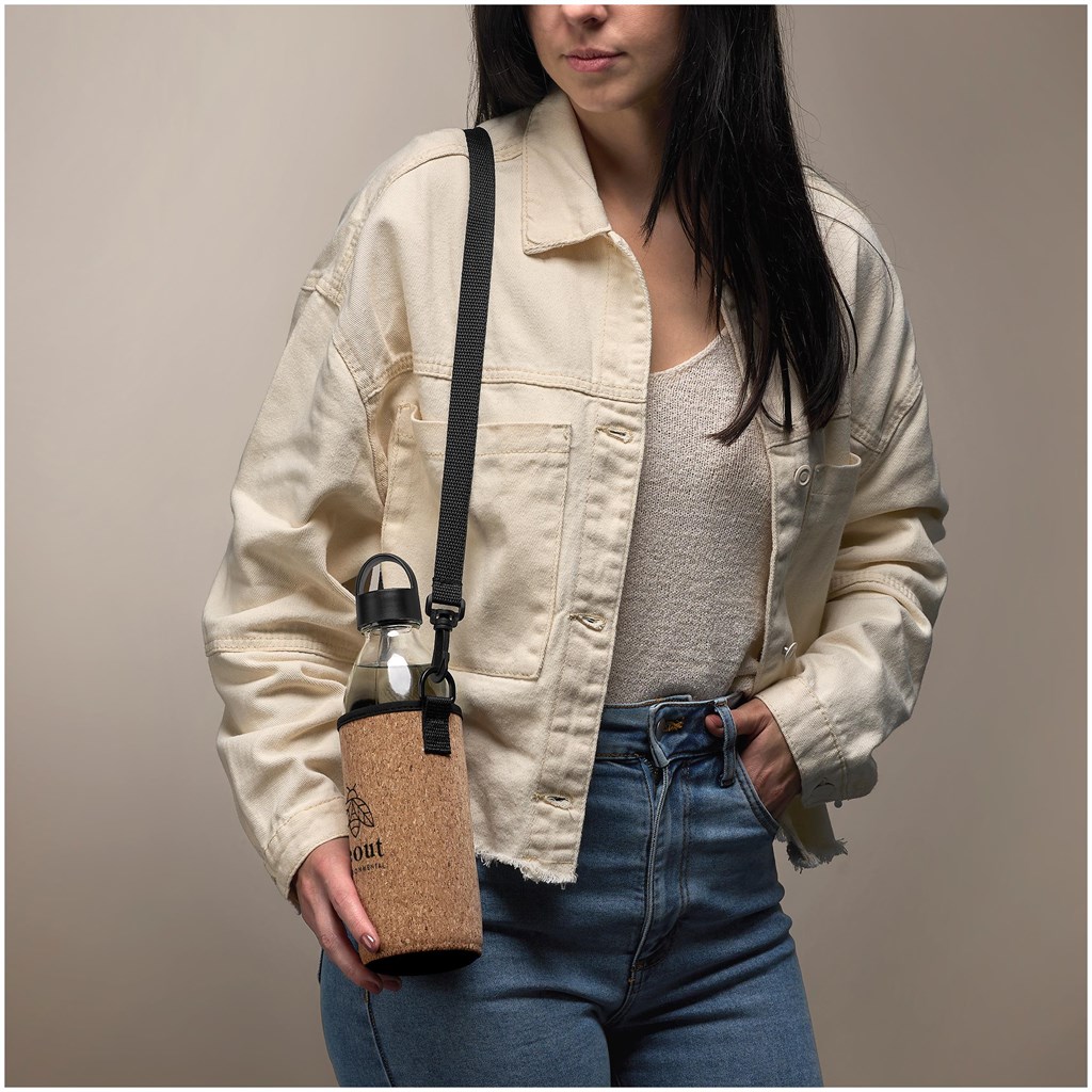 Kooshty Kork Hands-Free Glass Water Bottle – 850ml - Image 6