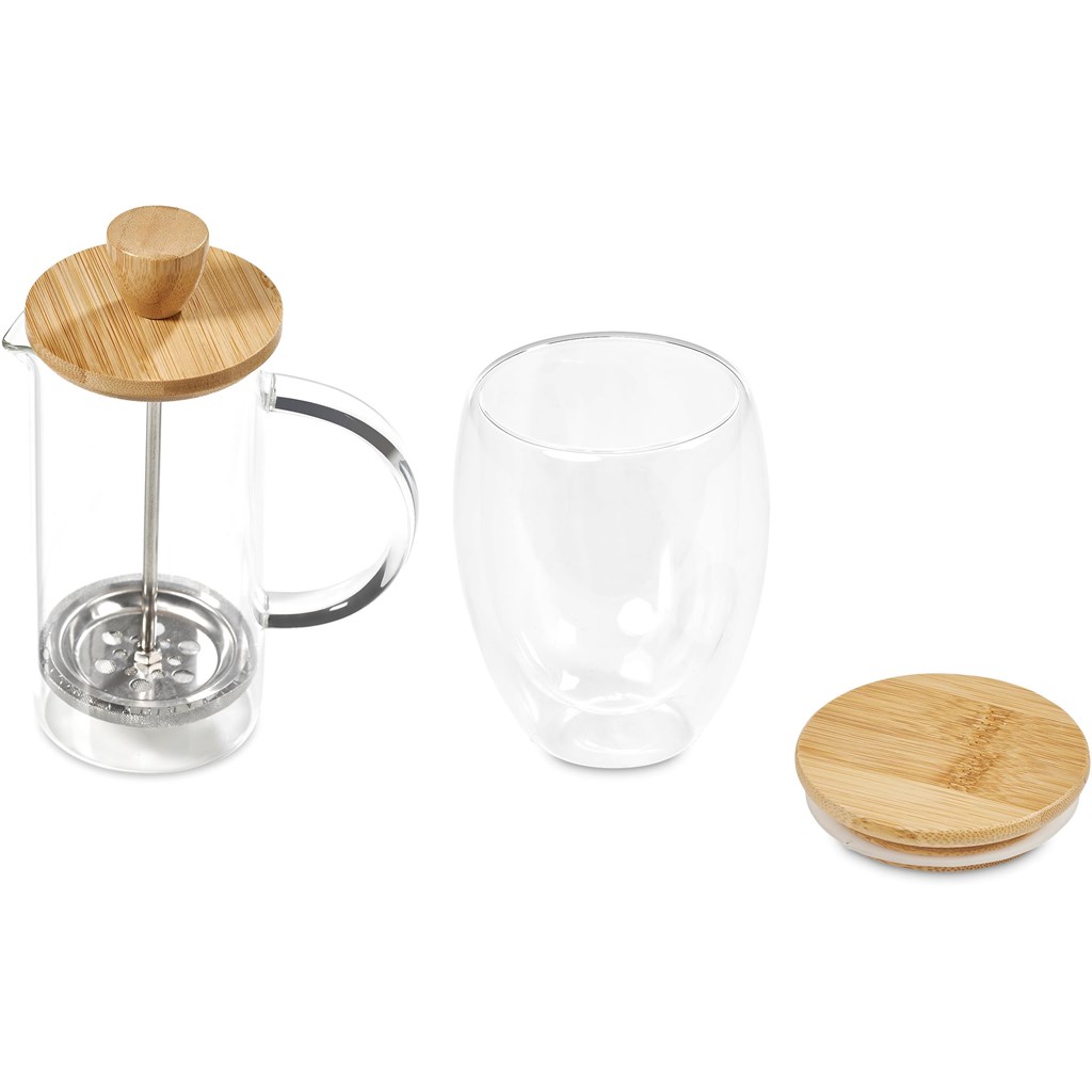 Okiyo Aibo Glass & Bamboo Coffee Set - Image 13