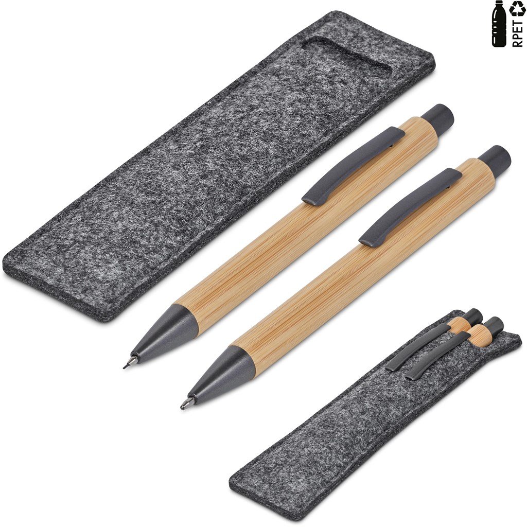 Okiyo Jona Bamboo Ball Pen & Pencil Set - Image 15