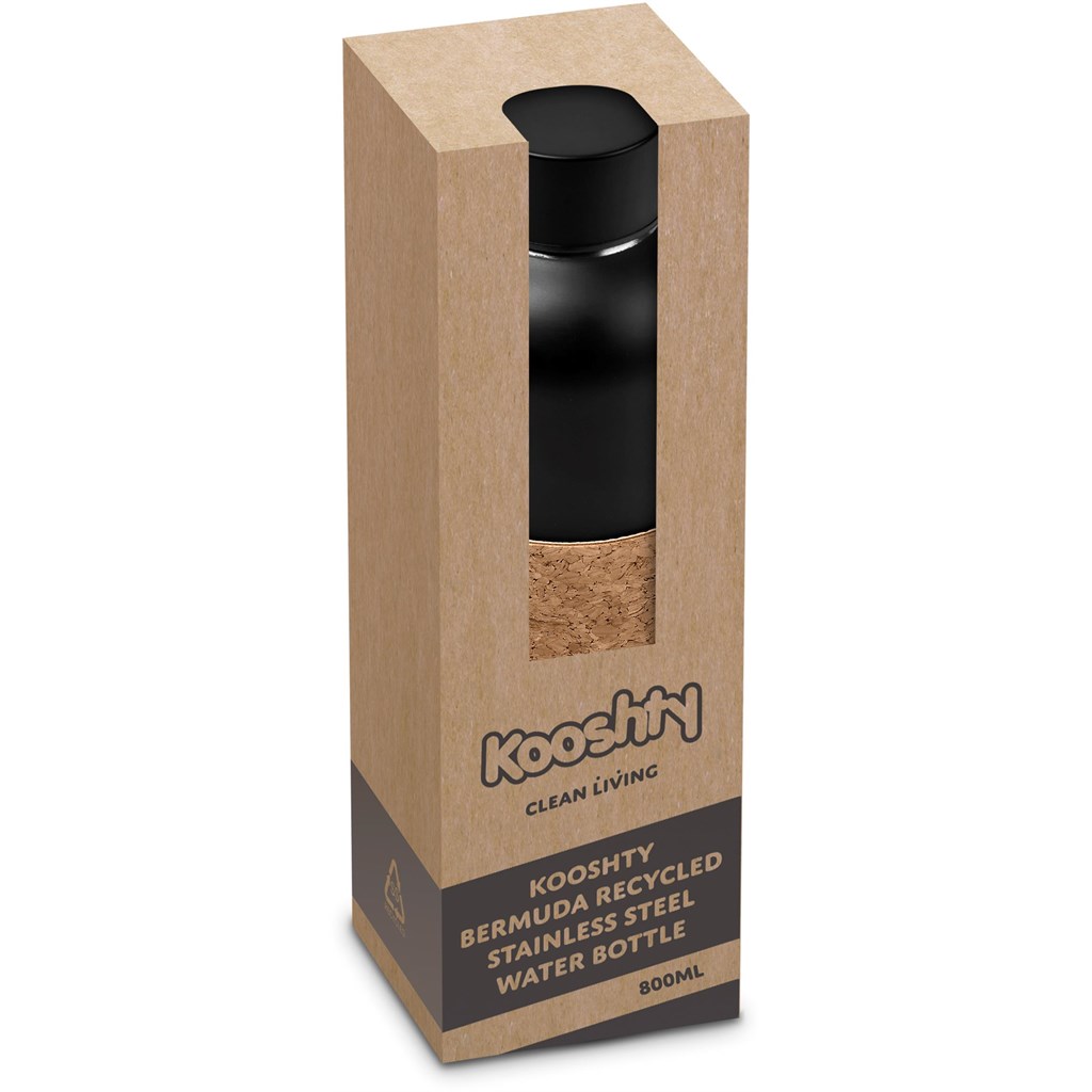 Kooshty Bermuda Kork Recycled Stainless Steel Water Bottle - 800ml - Image 5