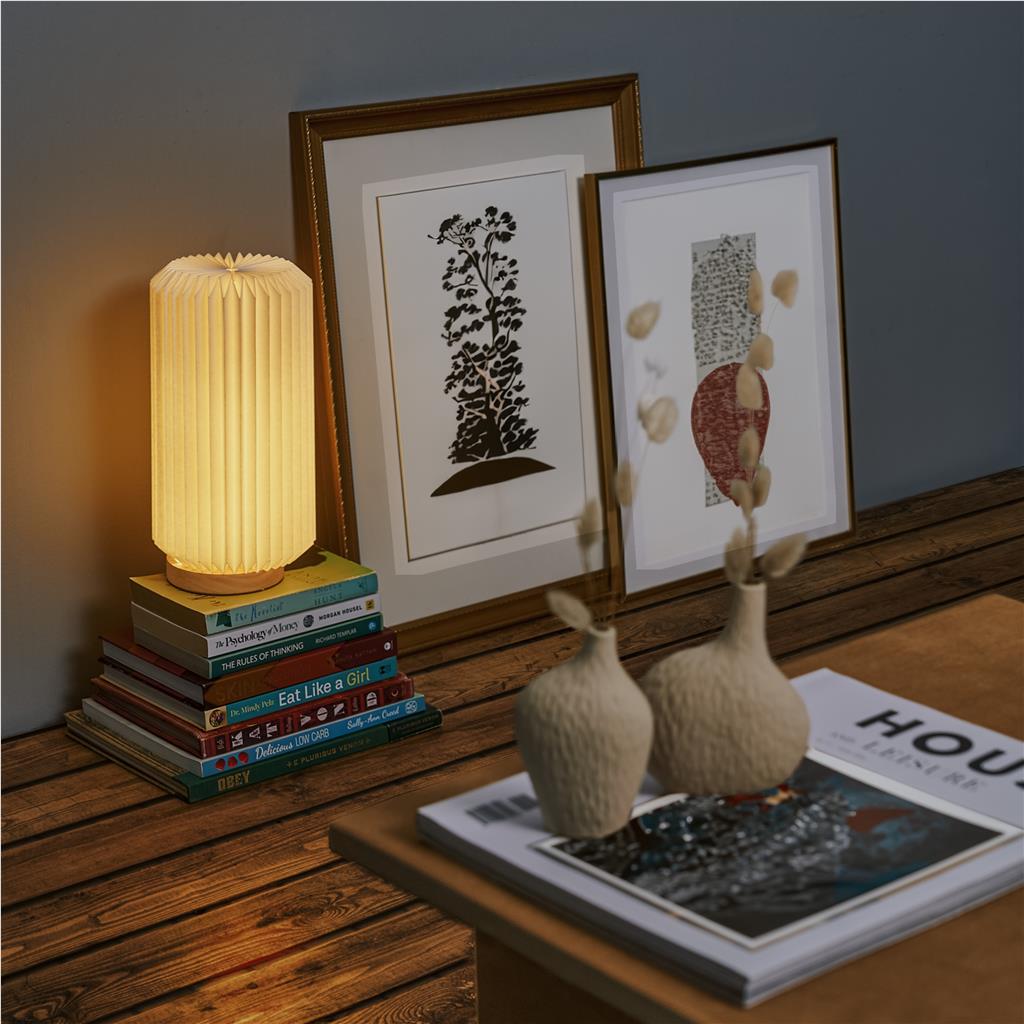 Okiyo Masumi Wood & Paper LED Lamp - Image 14