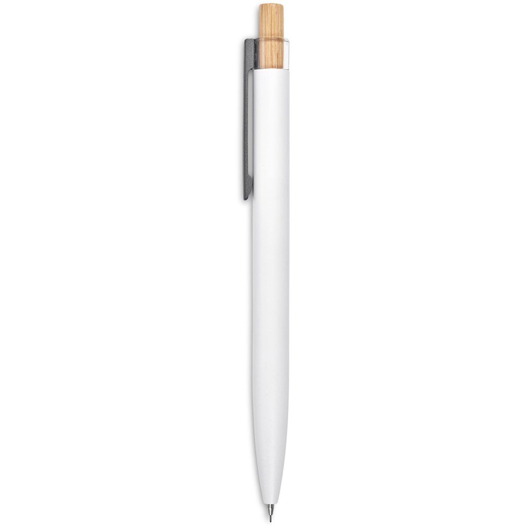 Okiyo Mimo Recycled Aluminum Ball Pen & Pencil Set - Solid White