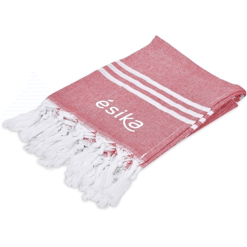 US Basic Santa Cruz Cotton-Rich Beach Towel & Drawstring Bag - Image 26