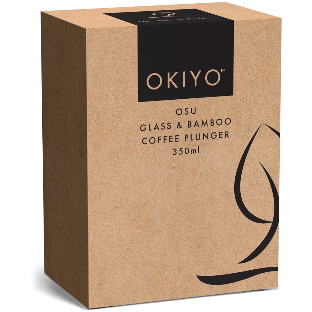 Okiyo Osu Glass & Bamboo Coffee Plunger - 350ml - Image 7