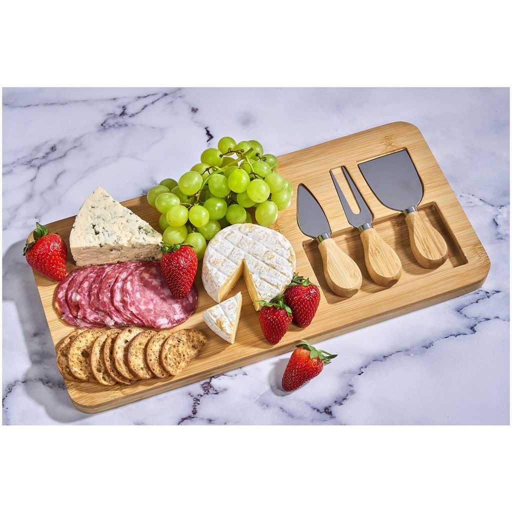 Okiyo Chizu Bamboo Cheese Board Set - Image 9
