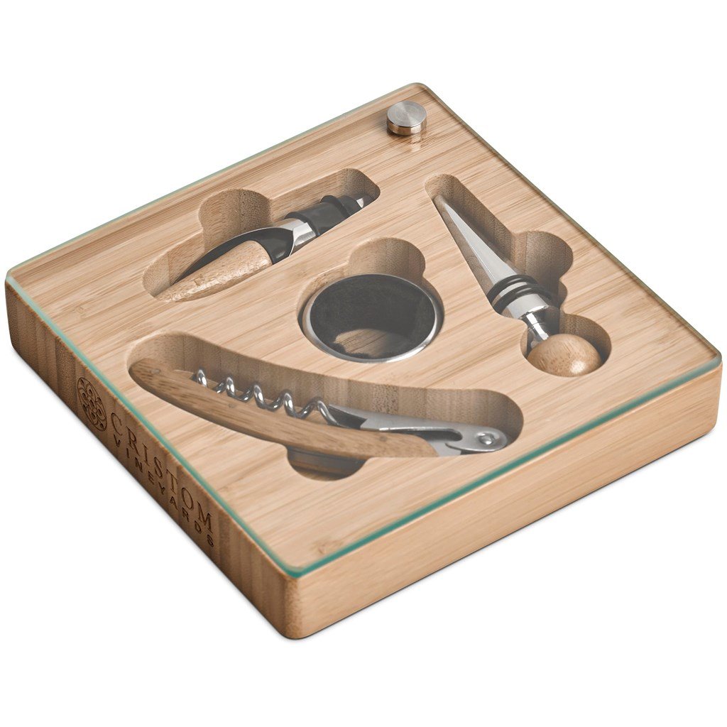 Okiyo Budonoki Bamboo Wine Accessories set - Image 3
