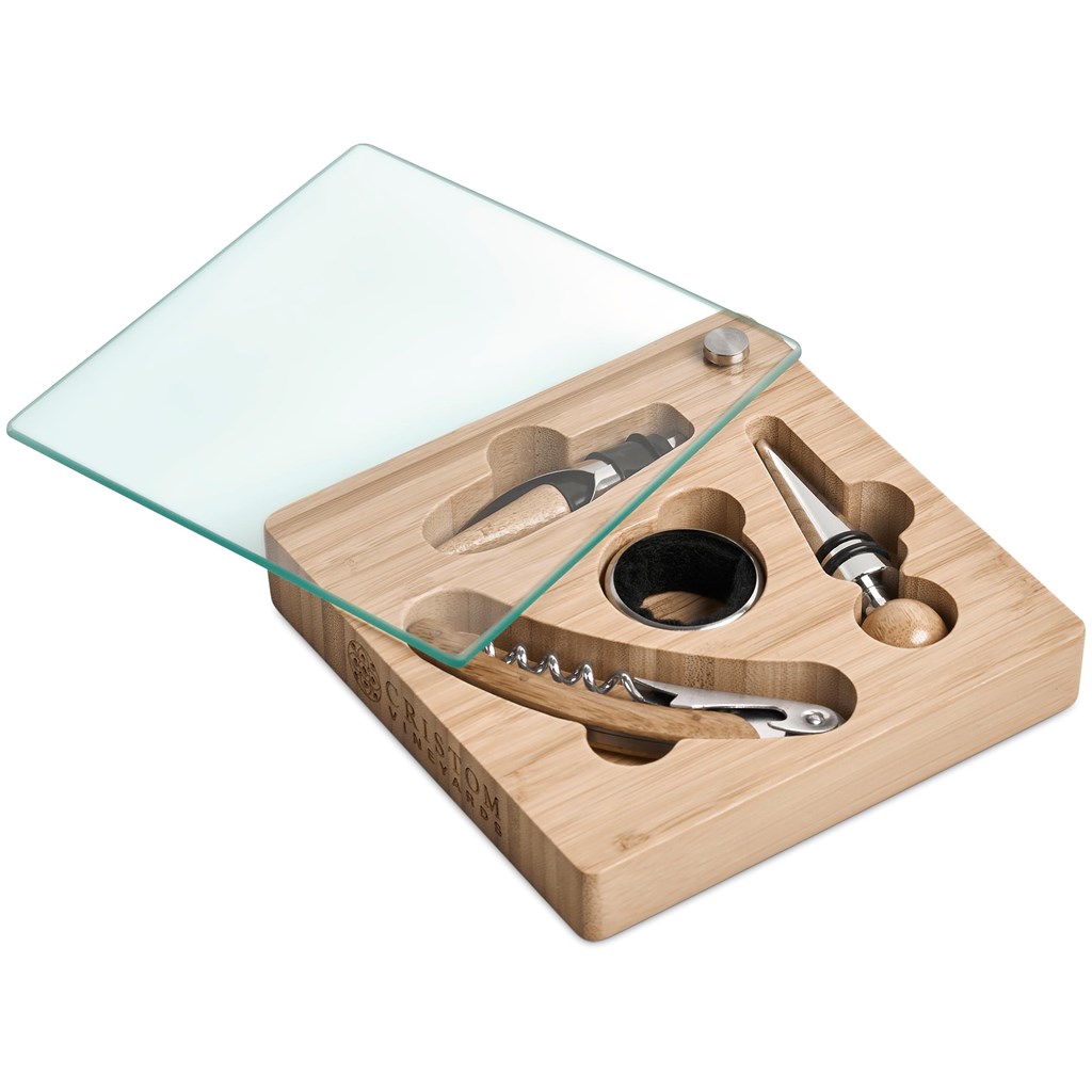 Okiyo Budonoki Bamboo Wine Accessories set - Image 4