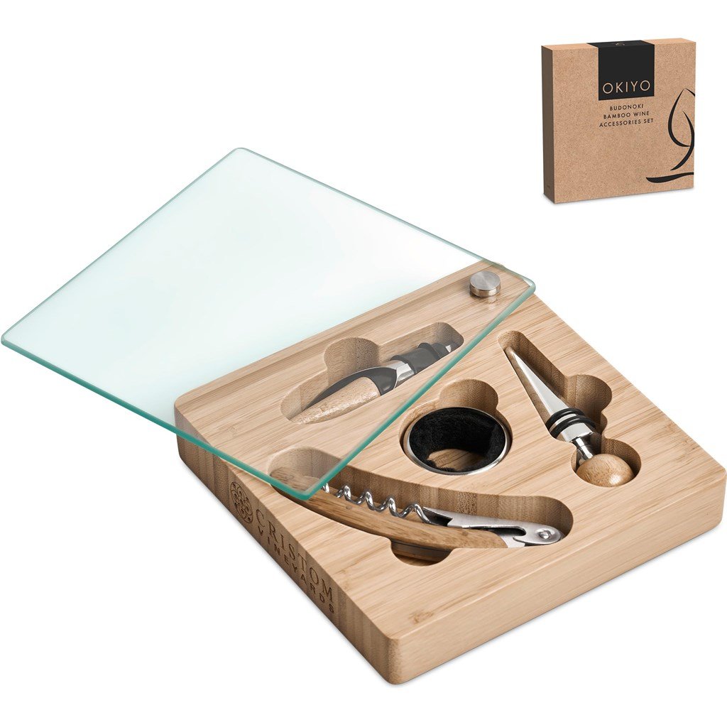 Okiyo Budonoki Bamboo Wine Accessories set - Image 7