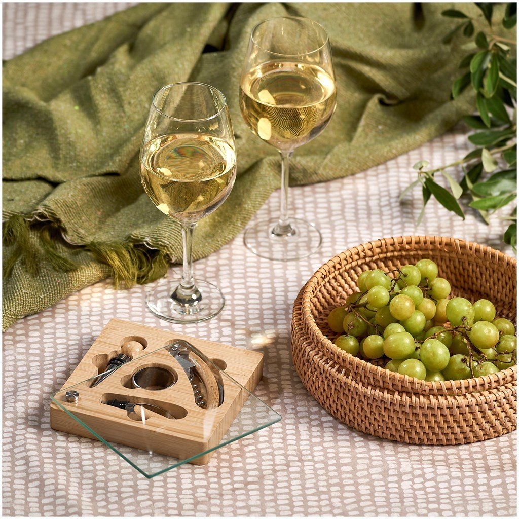 Okiyo Budonoki Bamboo Wine Accessories set - Image 14
