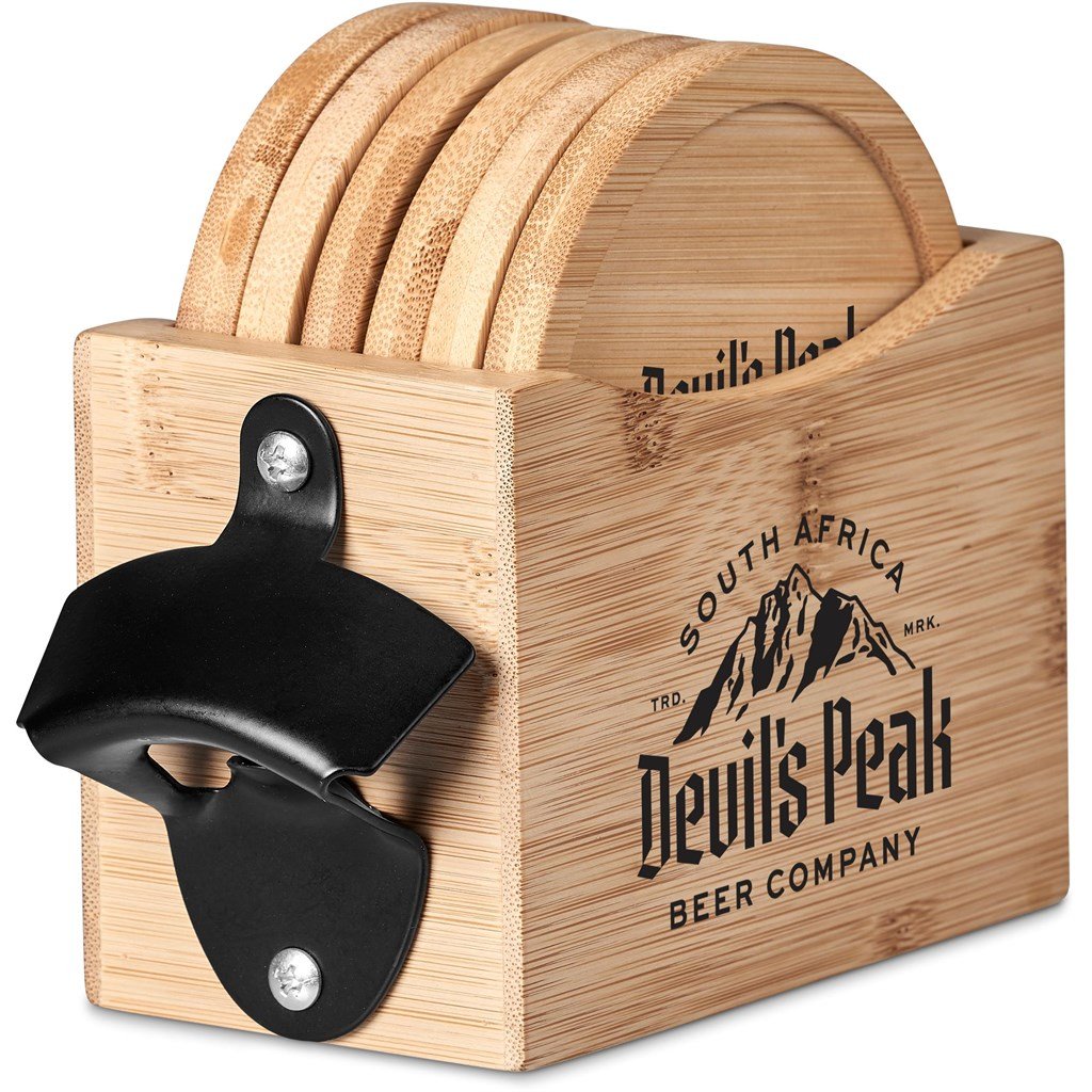 Okiyo Kanpai Bamboo Coaster & Bottle Opener Set - Image 24