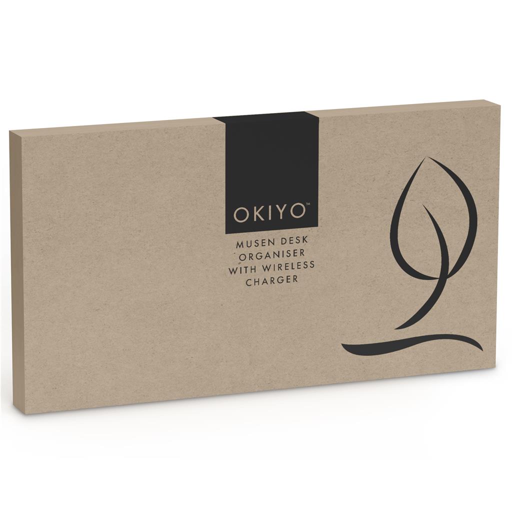 Okiyo Musen Bamboo Wireless Charger Desk Organiser