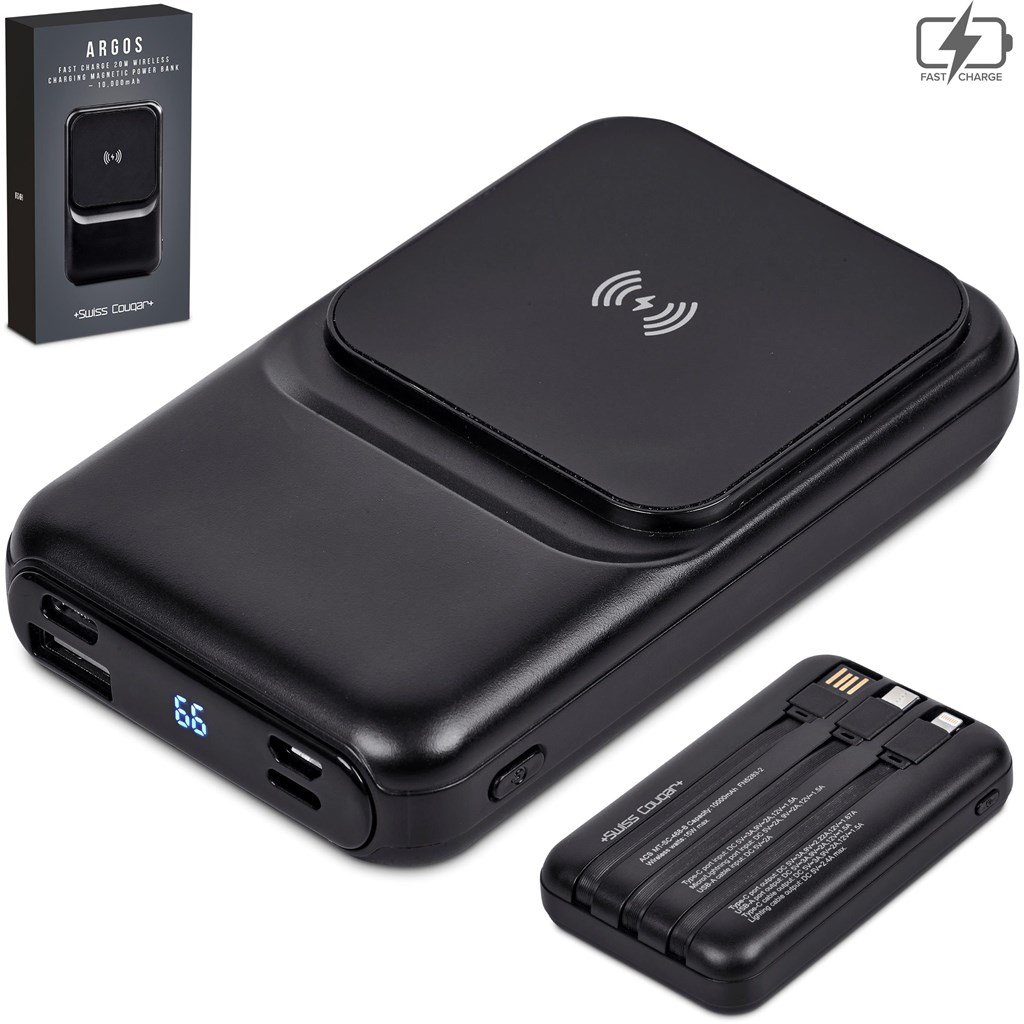 Swiss Cougar Argos Fast Charge 20W Wireless Charging Magnetic Power Bank -10,000mAh - Image 14