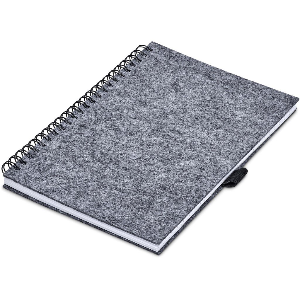 Okiyo Fuji Recycled PET Felt A5 Spiral Notebook - Image 4
